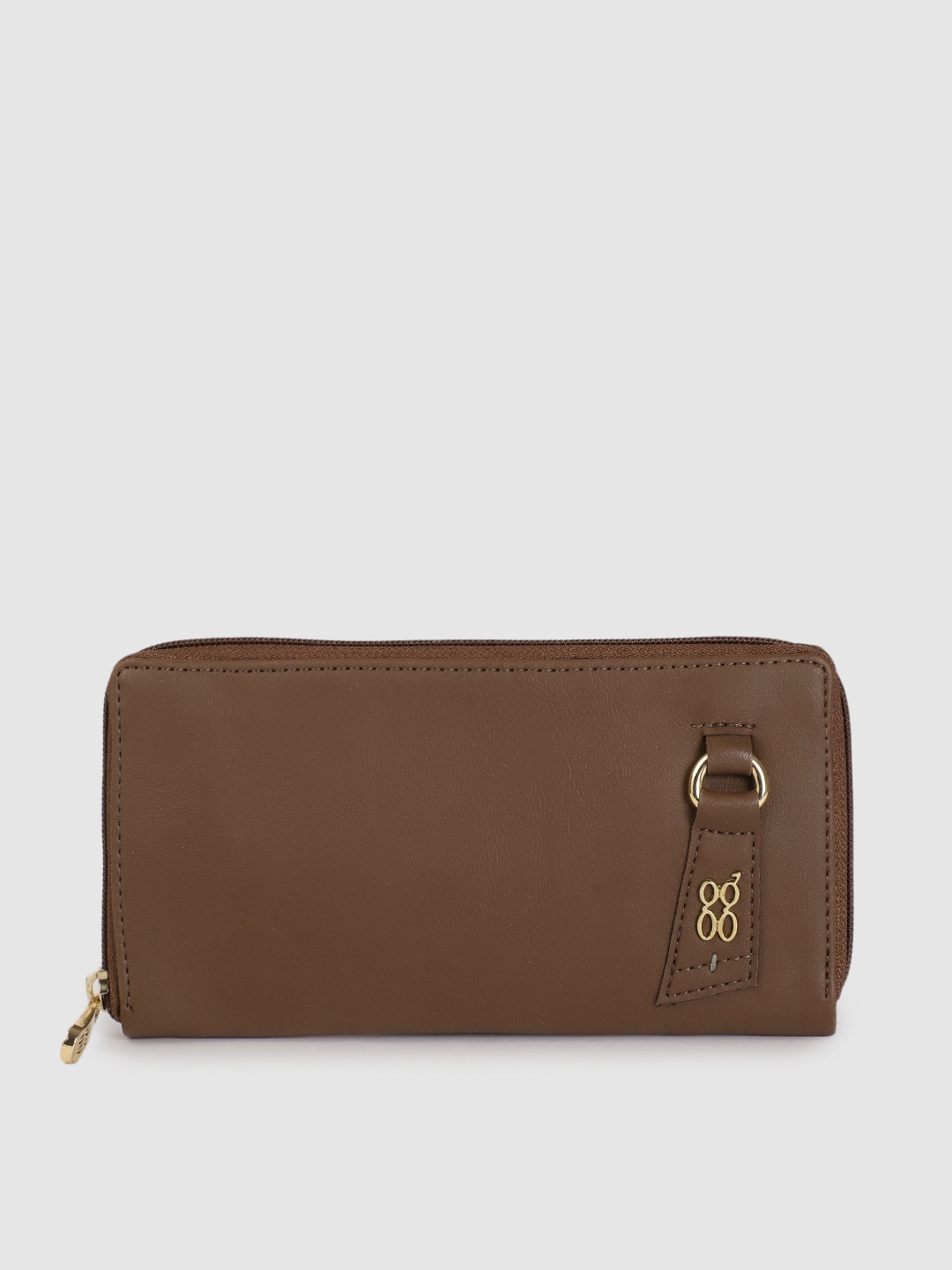 

Baggit Women Brown Solid Zip Around Wallet