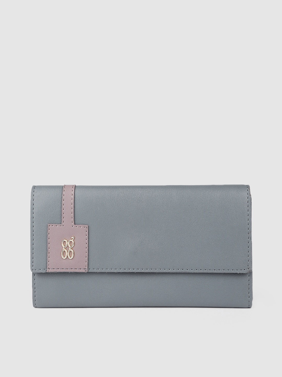 

Baggit Women Blue Solid Three Fold Wallet