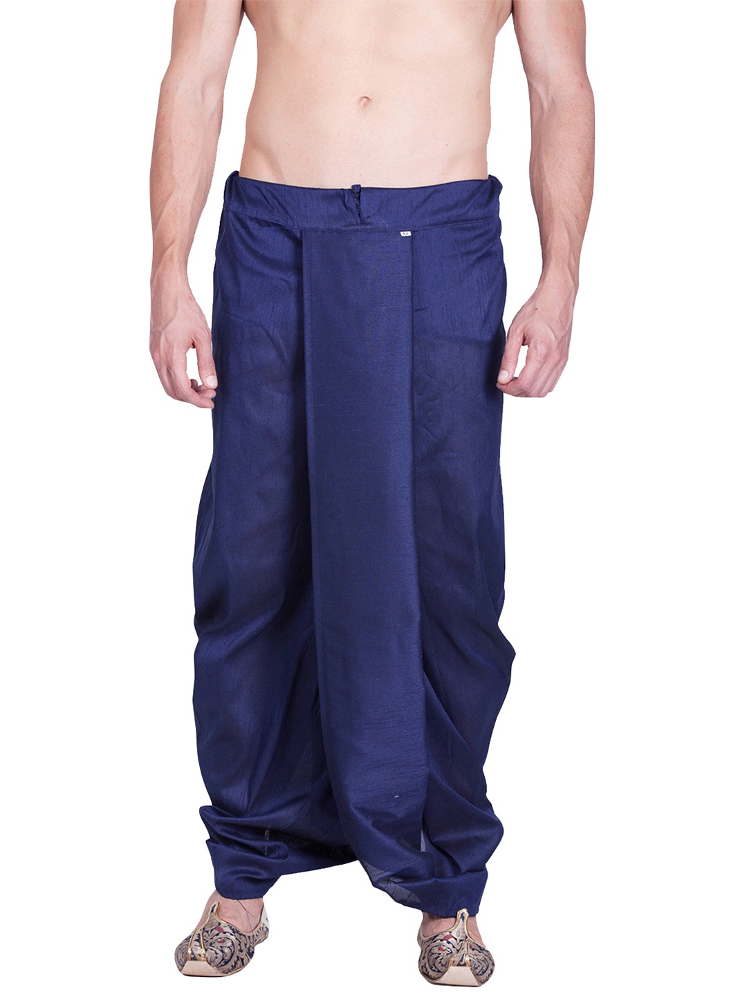 

Sanwara Men Navy Blue Solid Dhoti