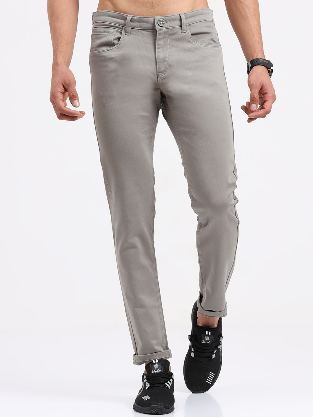 

Old Grey Men Grey Slim Fit Trousers
