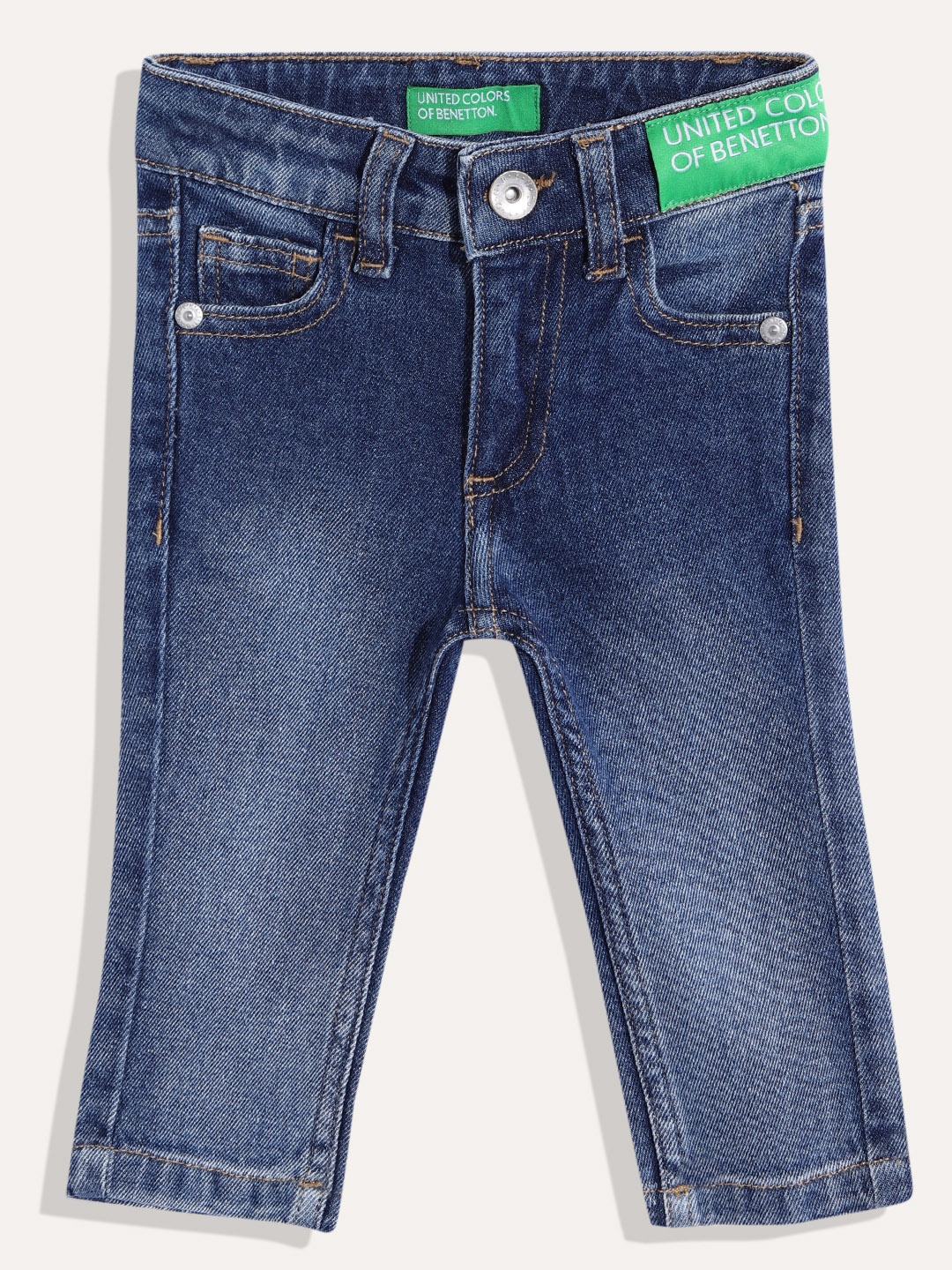

United Colors of Benetton Boys Navy Blue Skinny Fit Stretchable Jeans