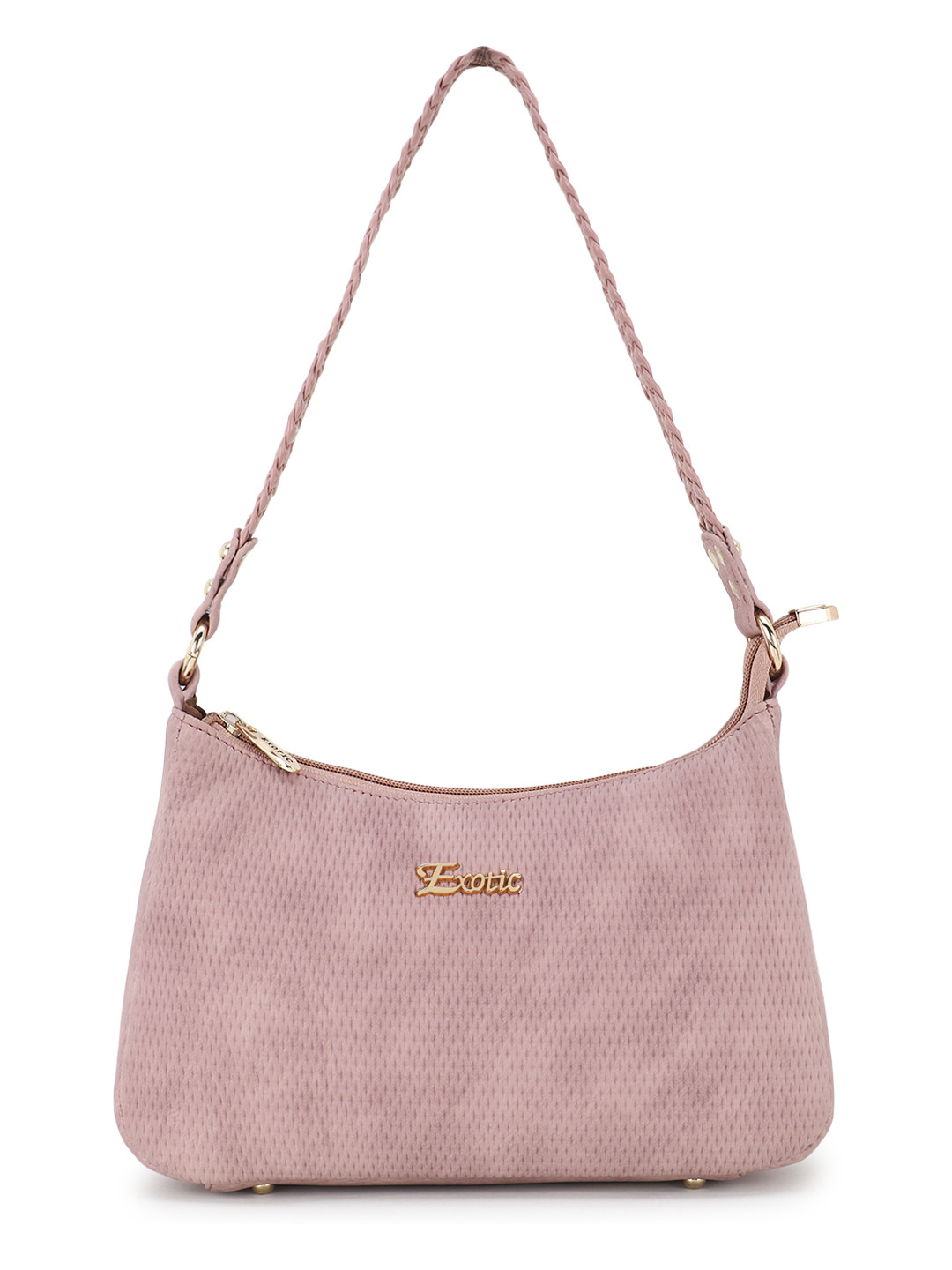 

Exotic Pink PU Structured Shoulder Bag