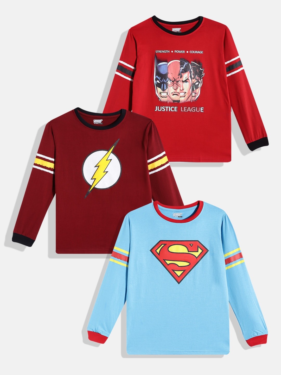 

GAME BEGINS Boys Pack of 3 Pure Cotton Assorted Printed T-shirts