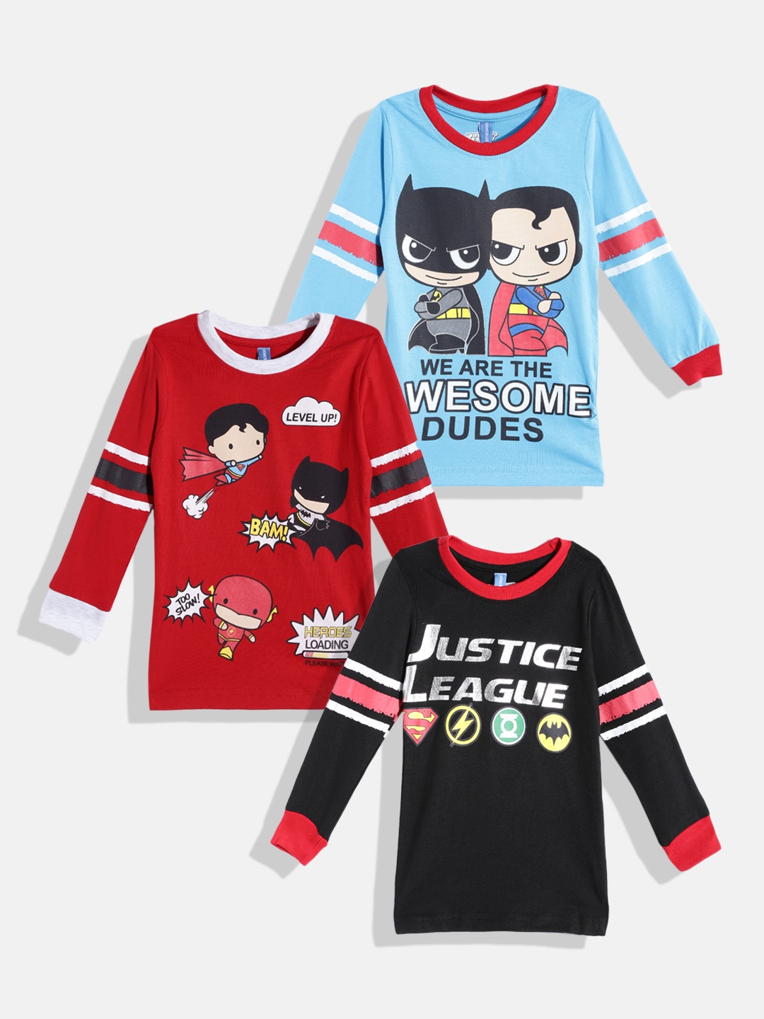 

GAME BEGINS Boys Pack of 3 Assorted Pure Cotton Printed T-shirt
