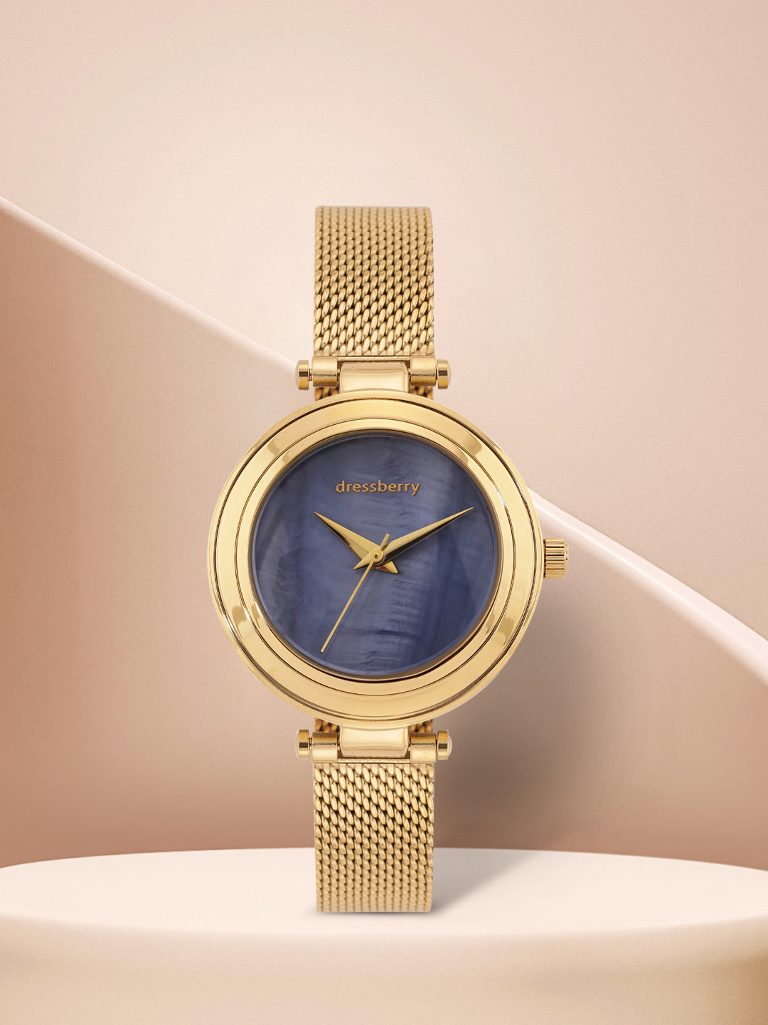 

DressBerry Women Bracelet Style Analogue Watch MFB-PN-PF-DK2964-GOLD, Blue
