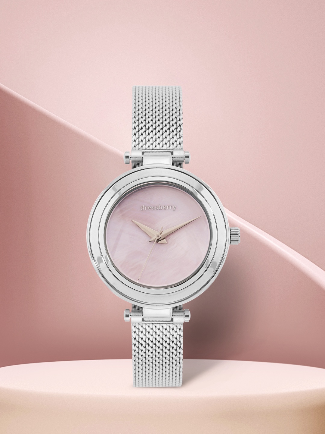 

DressBerry Women Embellished Dial Bracelet Style Analogue Watch MFB-PN-PF-DK2964-SILVER1, Pink