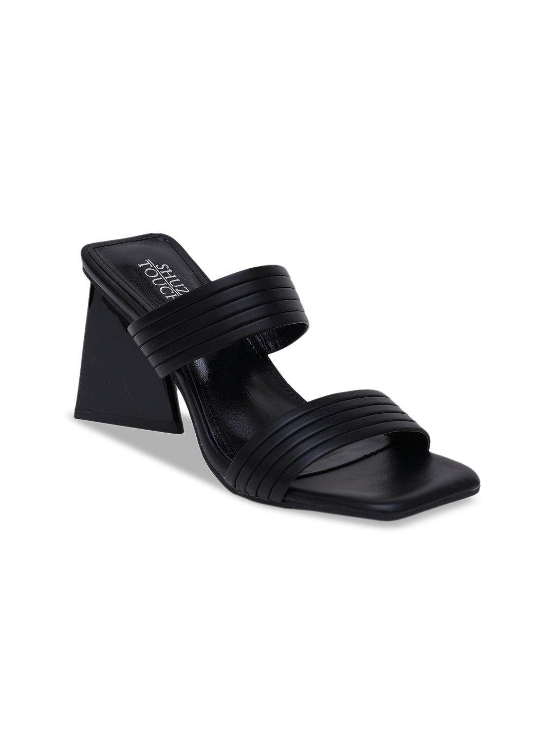 

SHUZ TOUCH Women Black Solid Block Heels