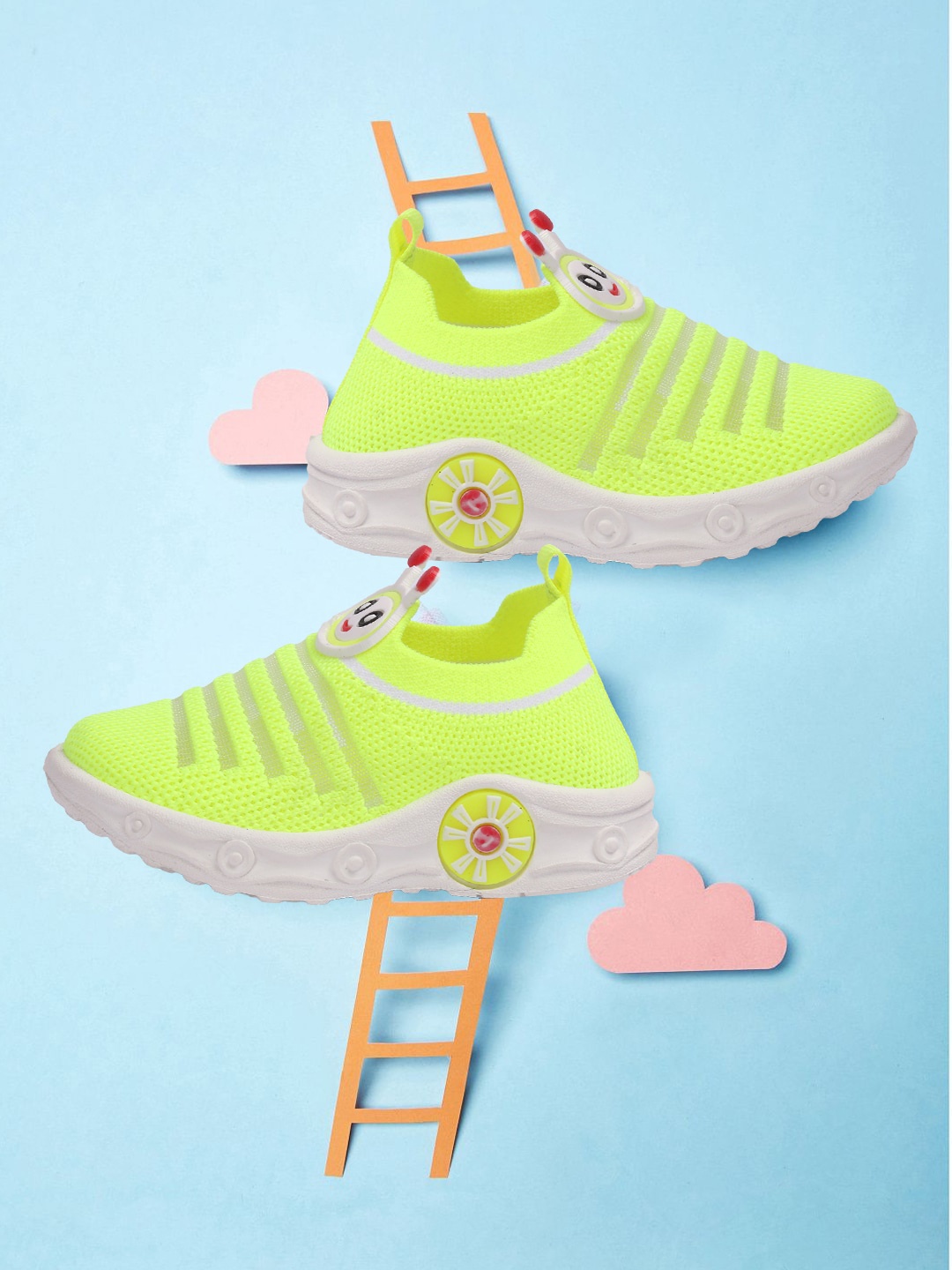 

FAST TRAX Unisex Kids Green Printed Sneakers