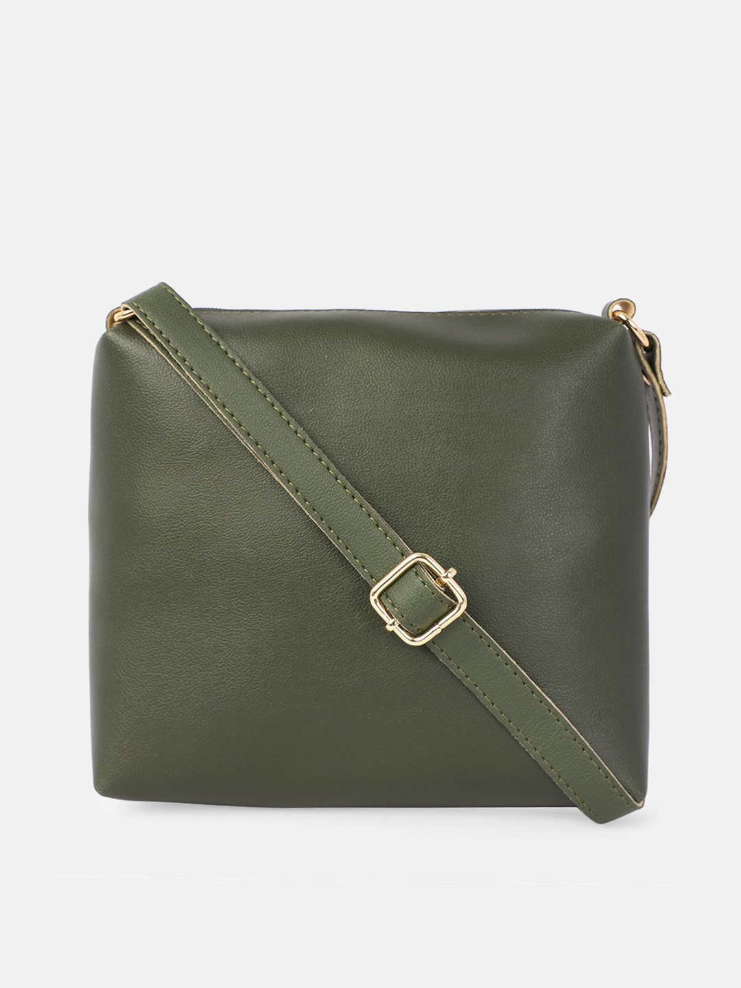 

Bagsy Malone Green PU Structured Sling Bag with Tasselled