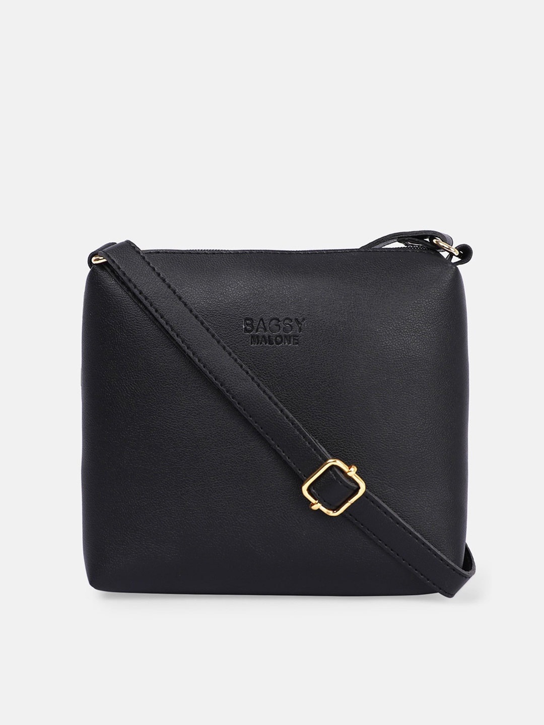 

Bagsy Malone Women Black PU Structured Sling Bag