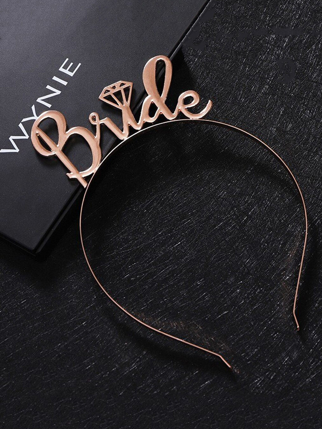 

Yellow Chimes Women Rose Gold Bride Tiara Hairband