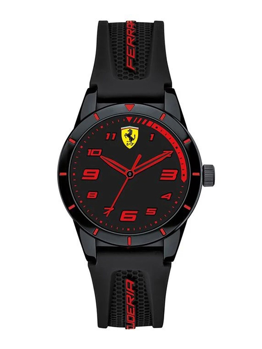 

SCUDERIA FERRARI Men Black Brass Printed Dial & Black Straps Analogue Watch 0860006