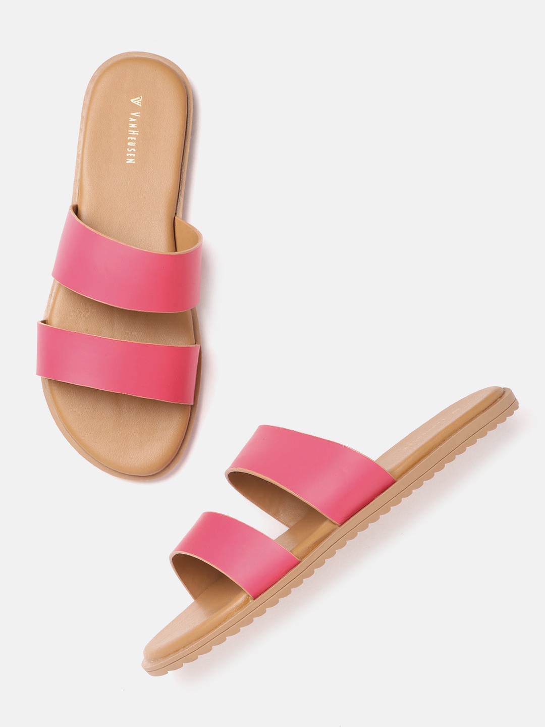 

Van Heusen Woman Solid Open Toe Flats, Fuchsia