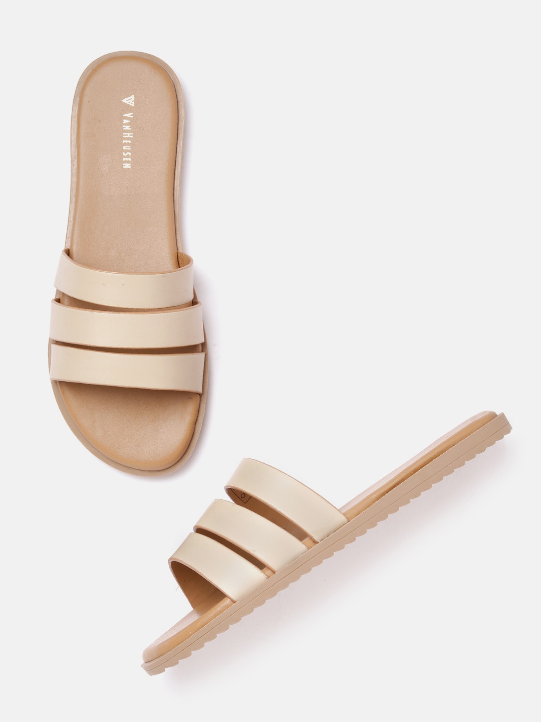 

Van Heusen Woman Strappy Open Toe Flats, Beige