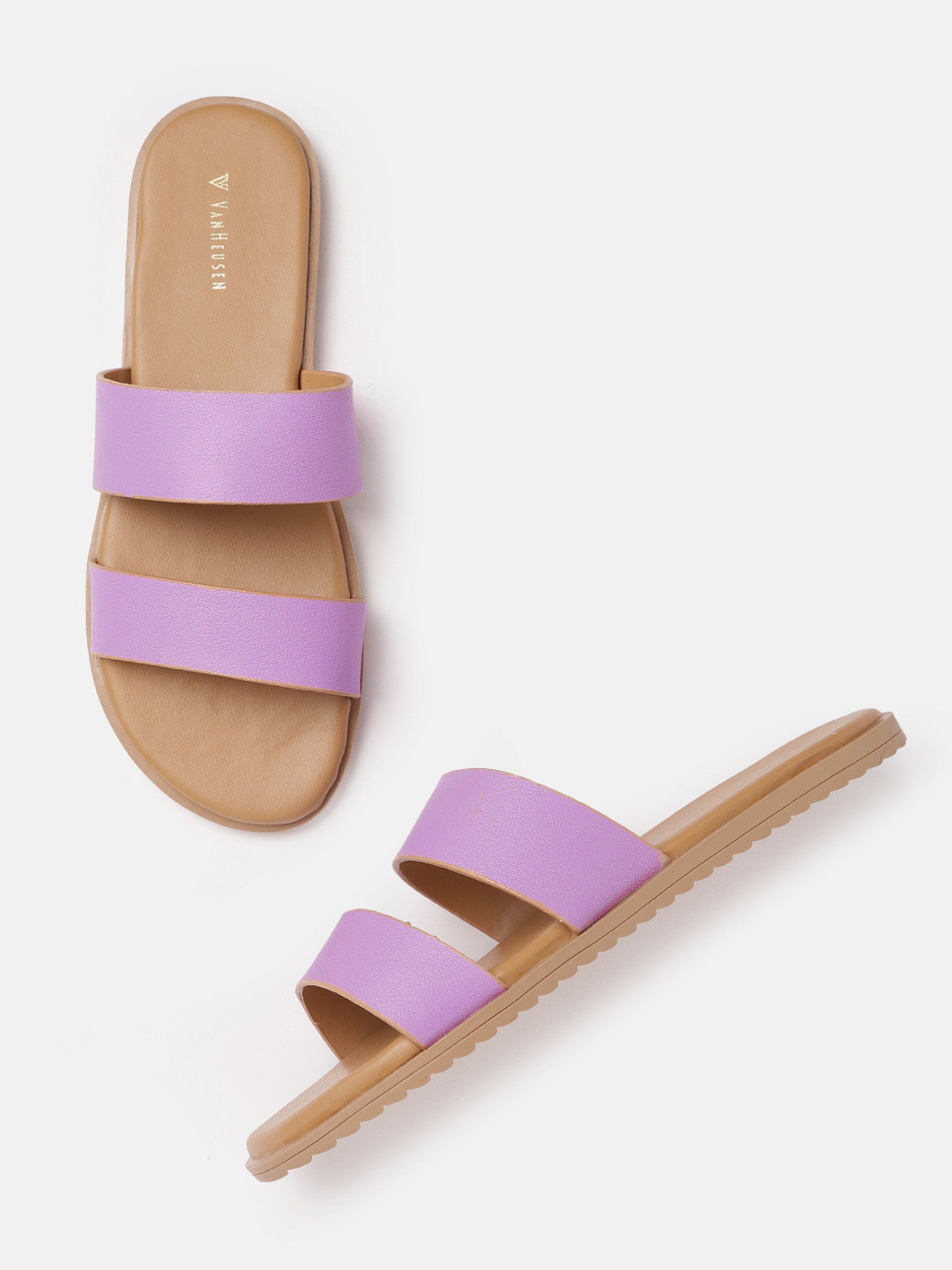 

Van Heusen Woman Solid Open Toe Flats, Lavender