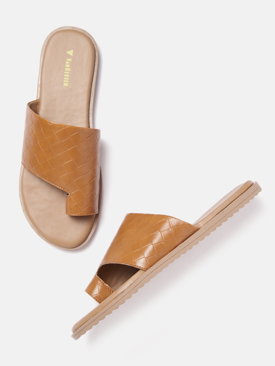 

Van Heusen Woman Mustard Yellow Woven One Toe Flats