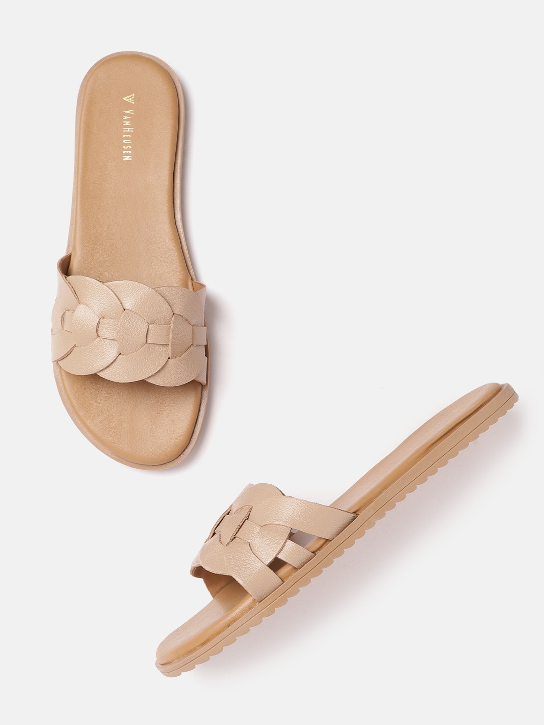 

Van Heusen Woman Women Beige Open Toe Flats