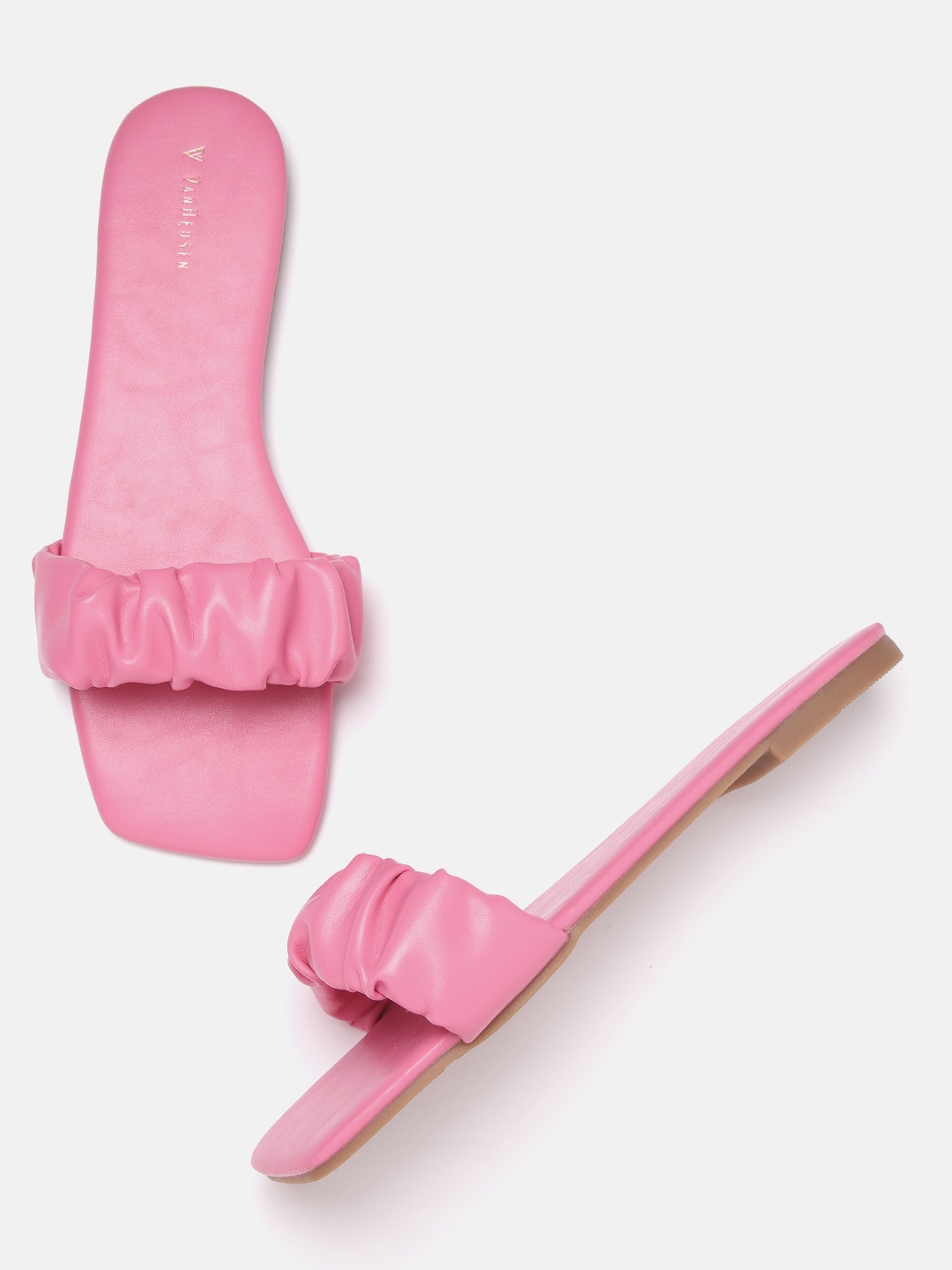 

Van Heusen Woman Pink Solid Open Toe Flats