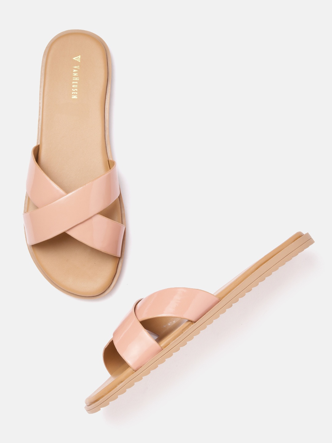 

Van Heusen Woman Open Toe Flats, Peach