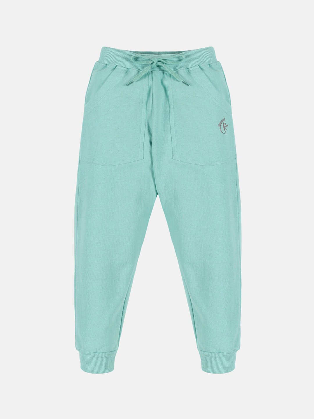 

KiddoPanti Kids Blue Solid Pure Cotton Joggers