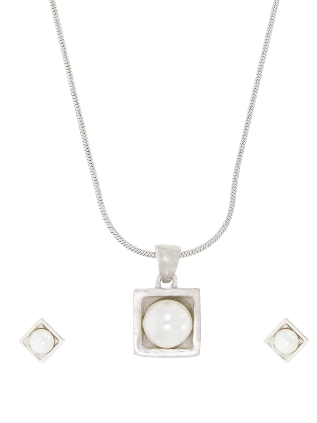 

ANAYRA Women White Pearls Pendant Set