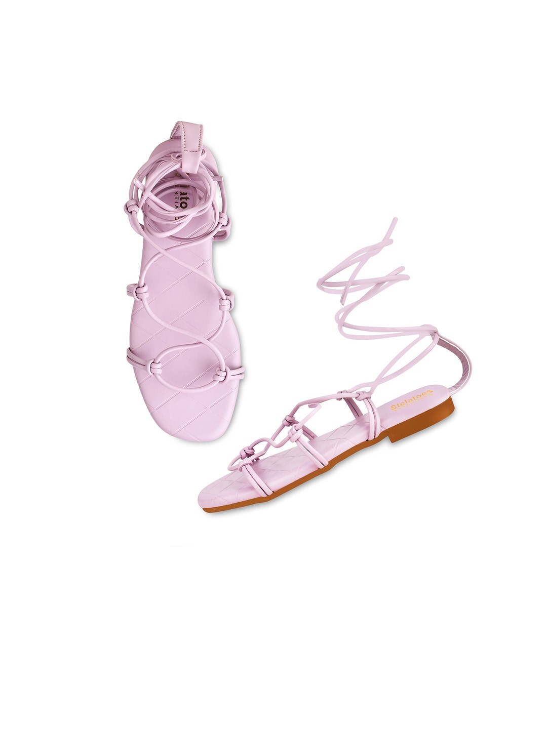 

Stelatoes Women Purple Gladiator Flats