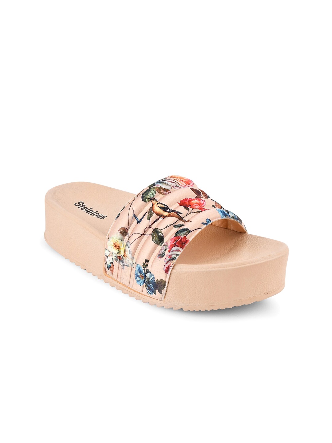 

Stelatoes Women Beige Printed Flats