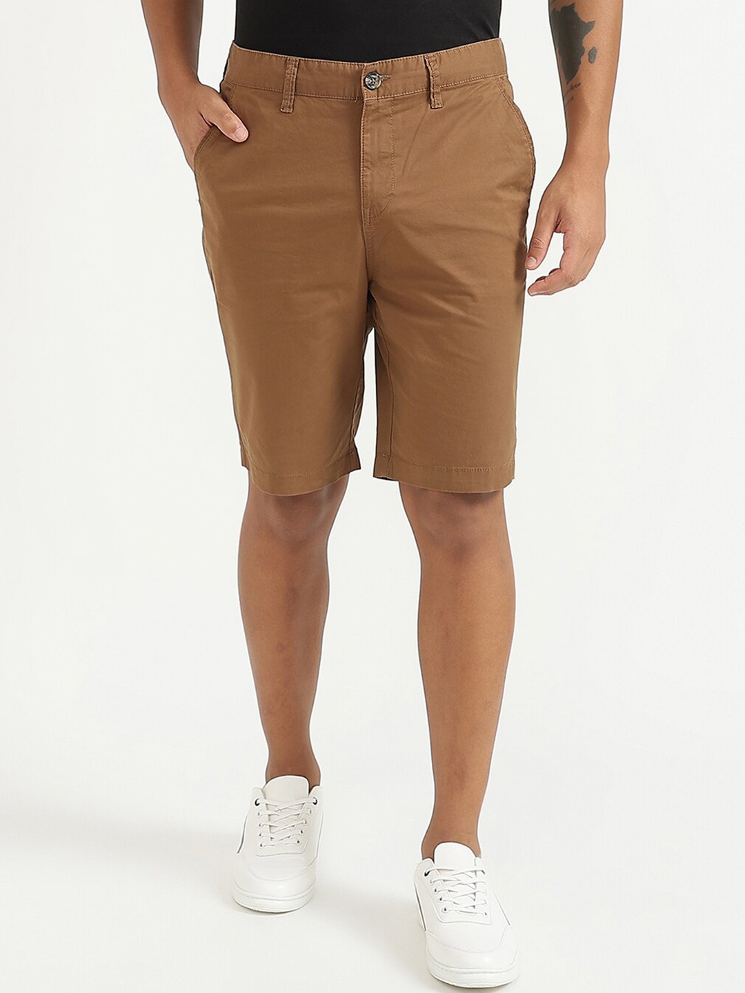 

United Colors of Benetton Men Brown Slim Fit Shorts