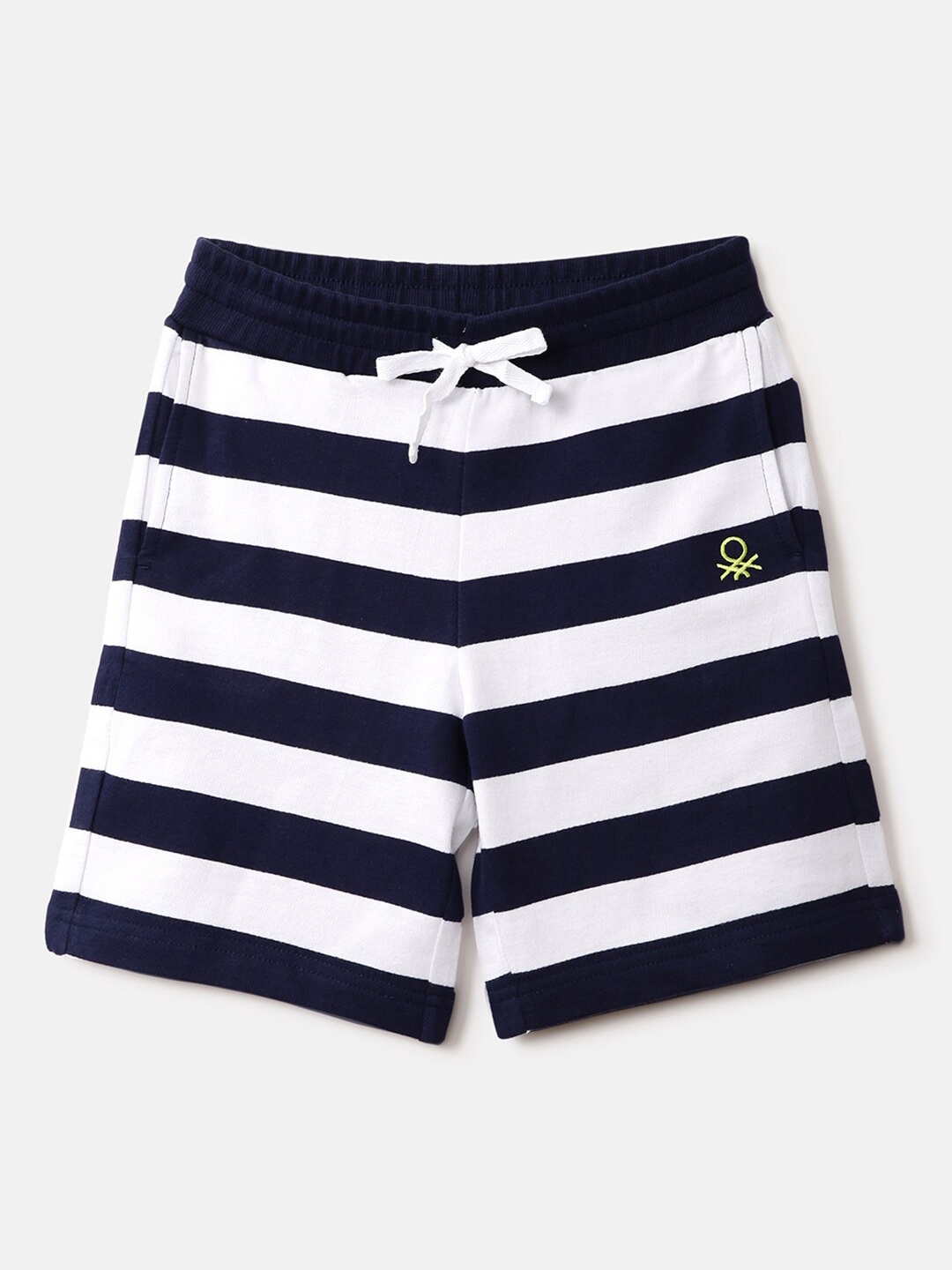 

United Colors of Benetton Boys Navy Blue Striped Shorts