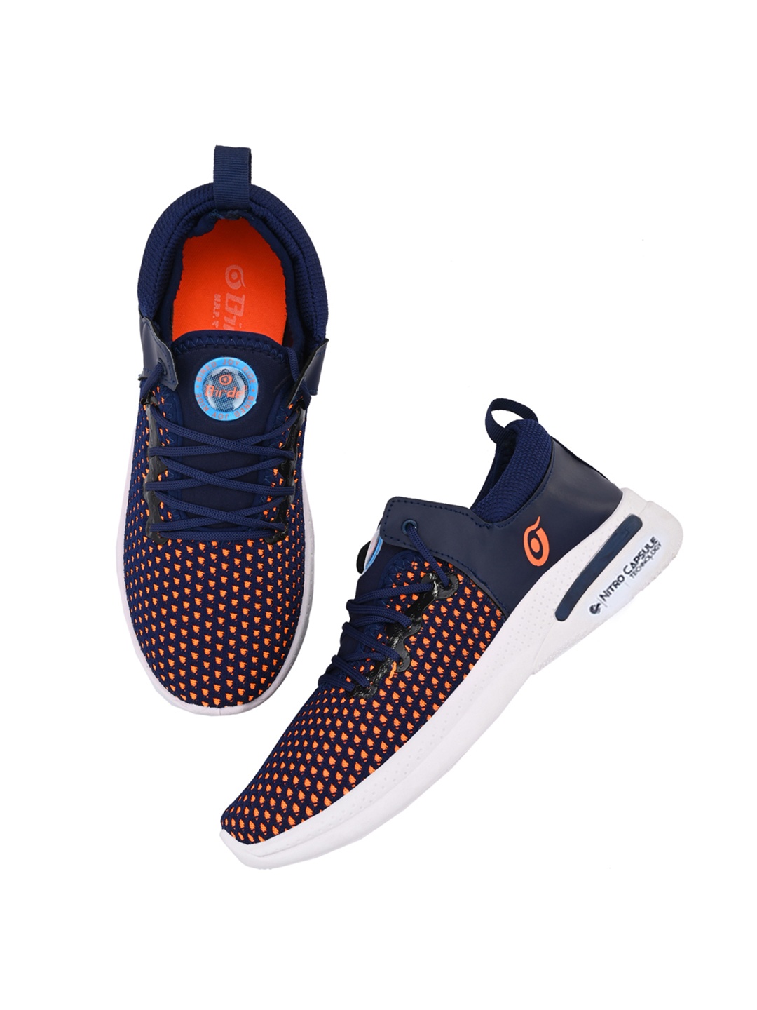 

BIRDE Men Blue Woven Design Sneakers