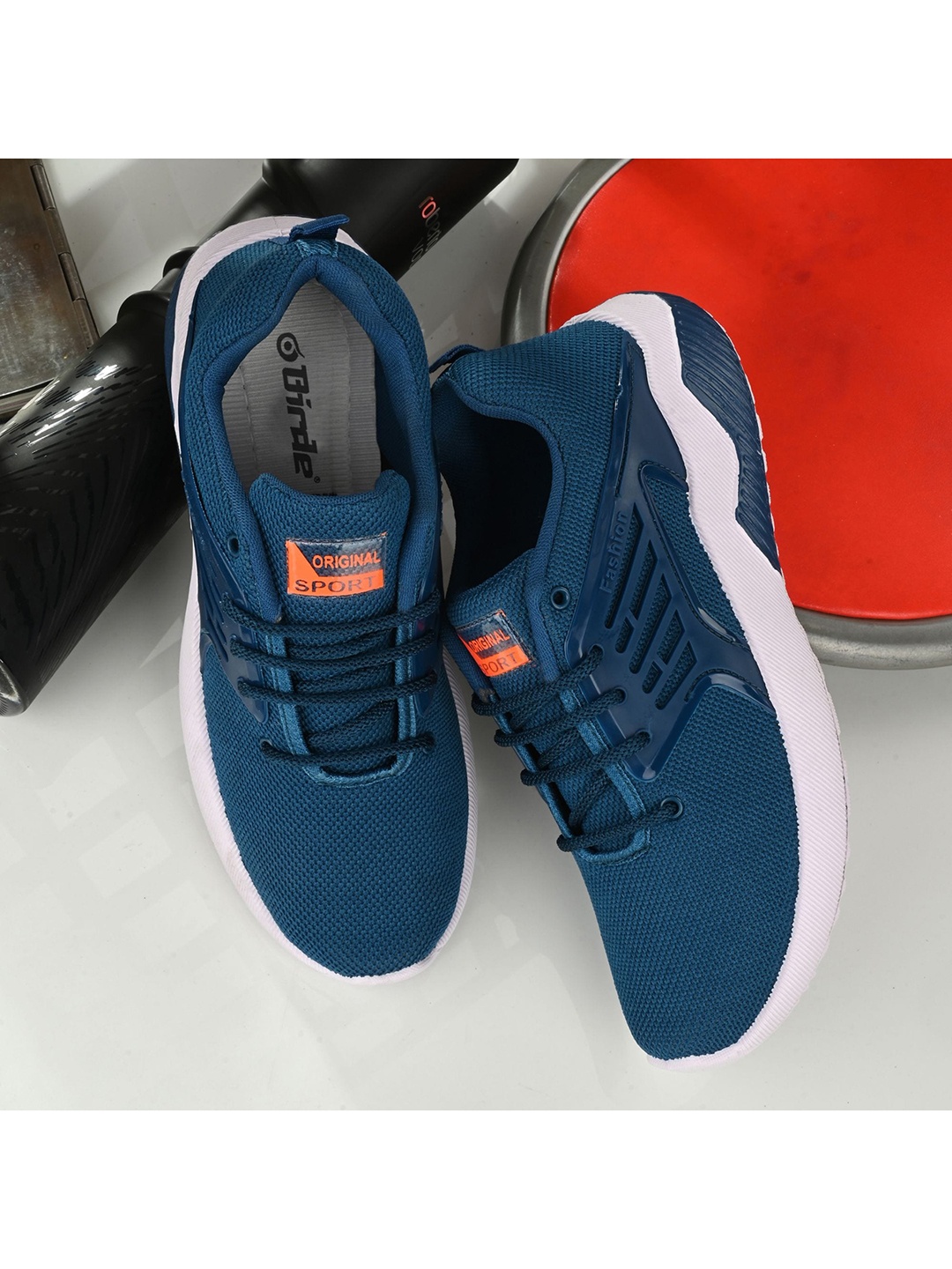 

BIRDE Men Blue Printed Sneakers