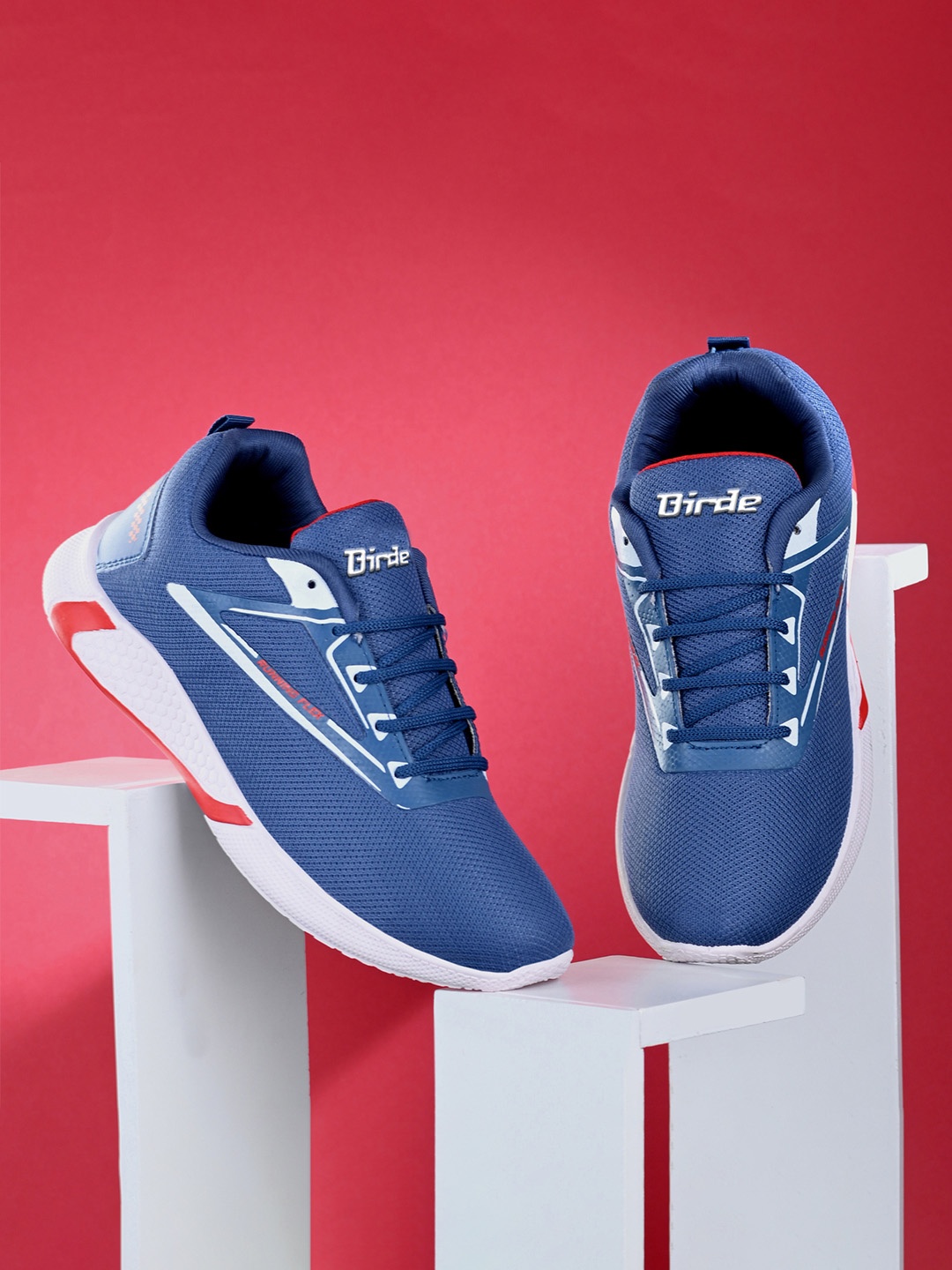 

BIRDE Men Blue Woven Design Sneakers
