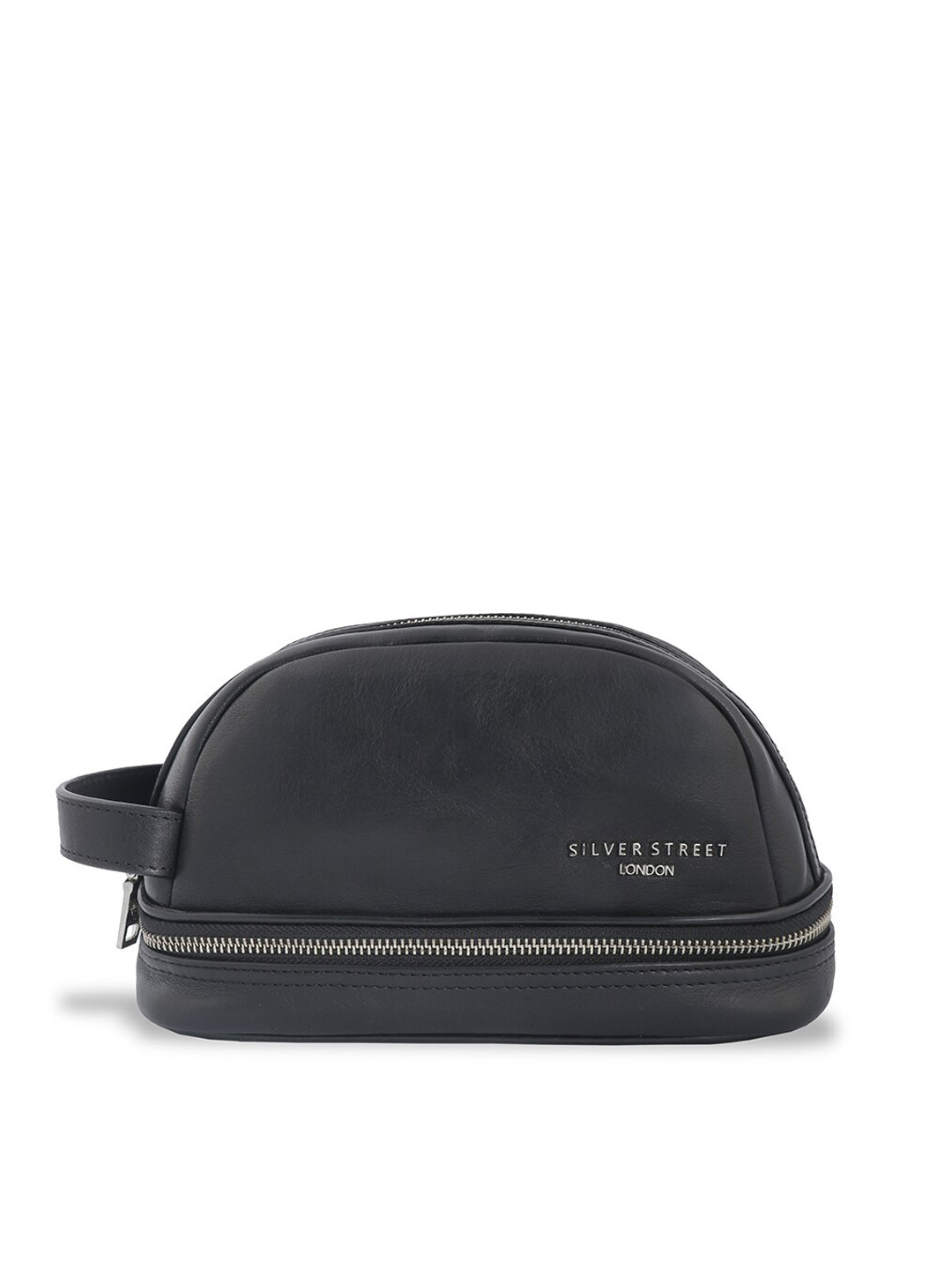 

SILVER STREET LONDON Black Leather Toiletry Kit