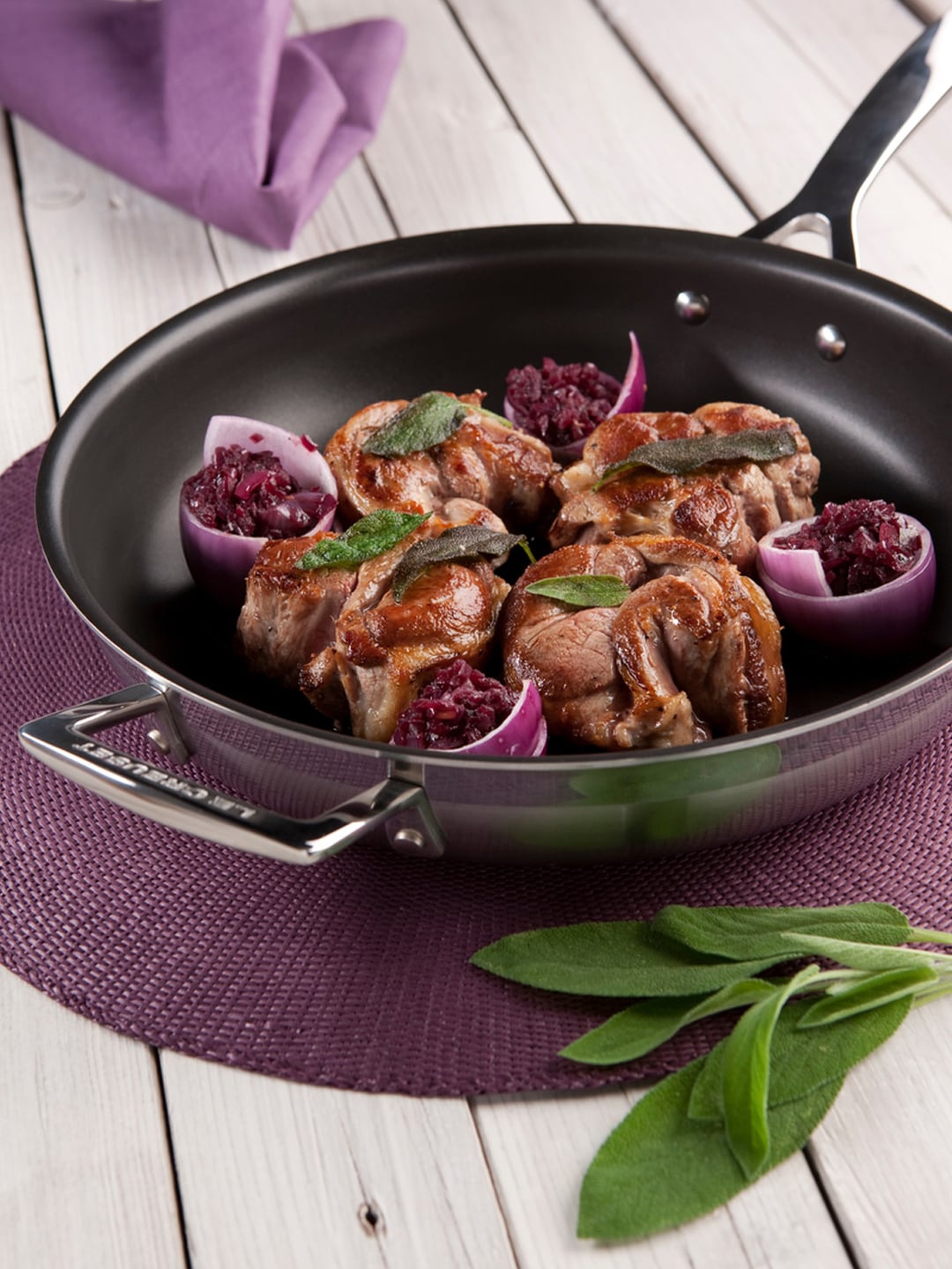 

LE CREUSET Black Induction Base Non-Stick Stainless Steel Frying Pan