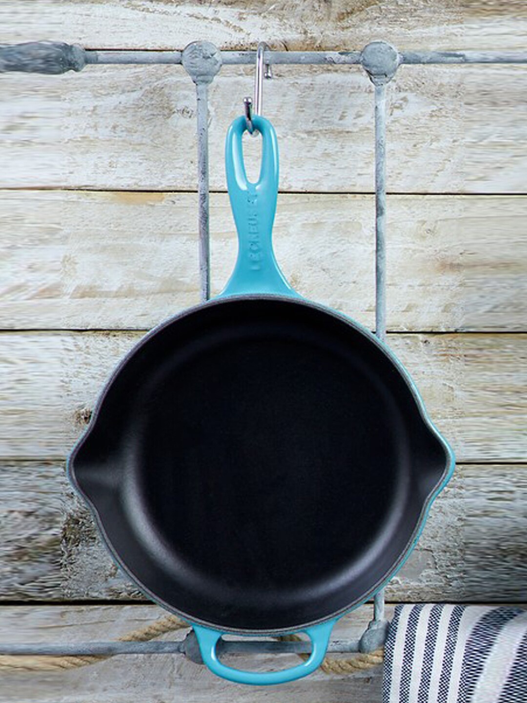 

LE CREUSET Blue Induction Base Evo Round Cast Iron Frying Pan