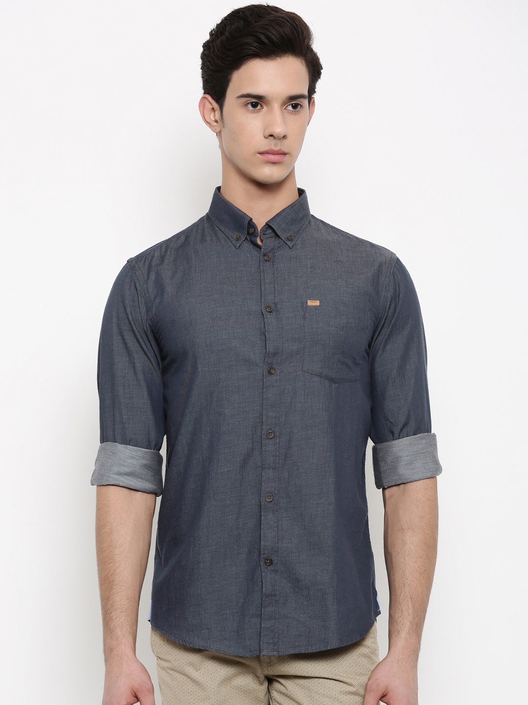 

Arrow Sport Men Grey Slim Fit Solid Casual Shirt