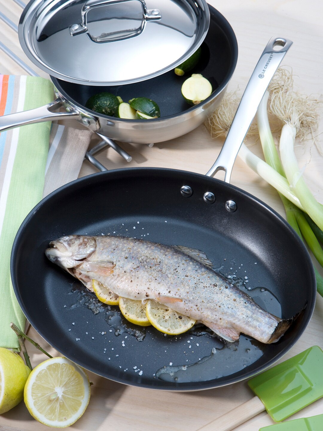 

LE CREUSET Black Induction Base Stainless Steel Frying Pan