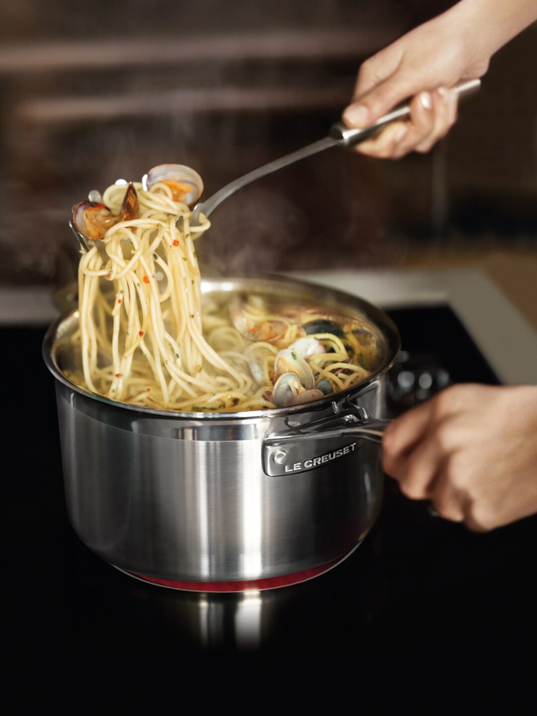 

LE CREUSET Induction Base Stainless steel Steel 3ply Saucepan Cookware