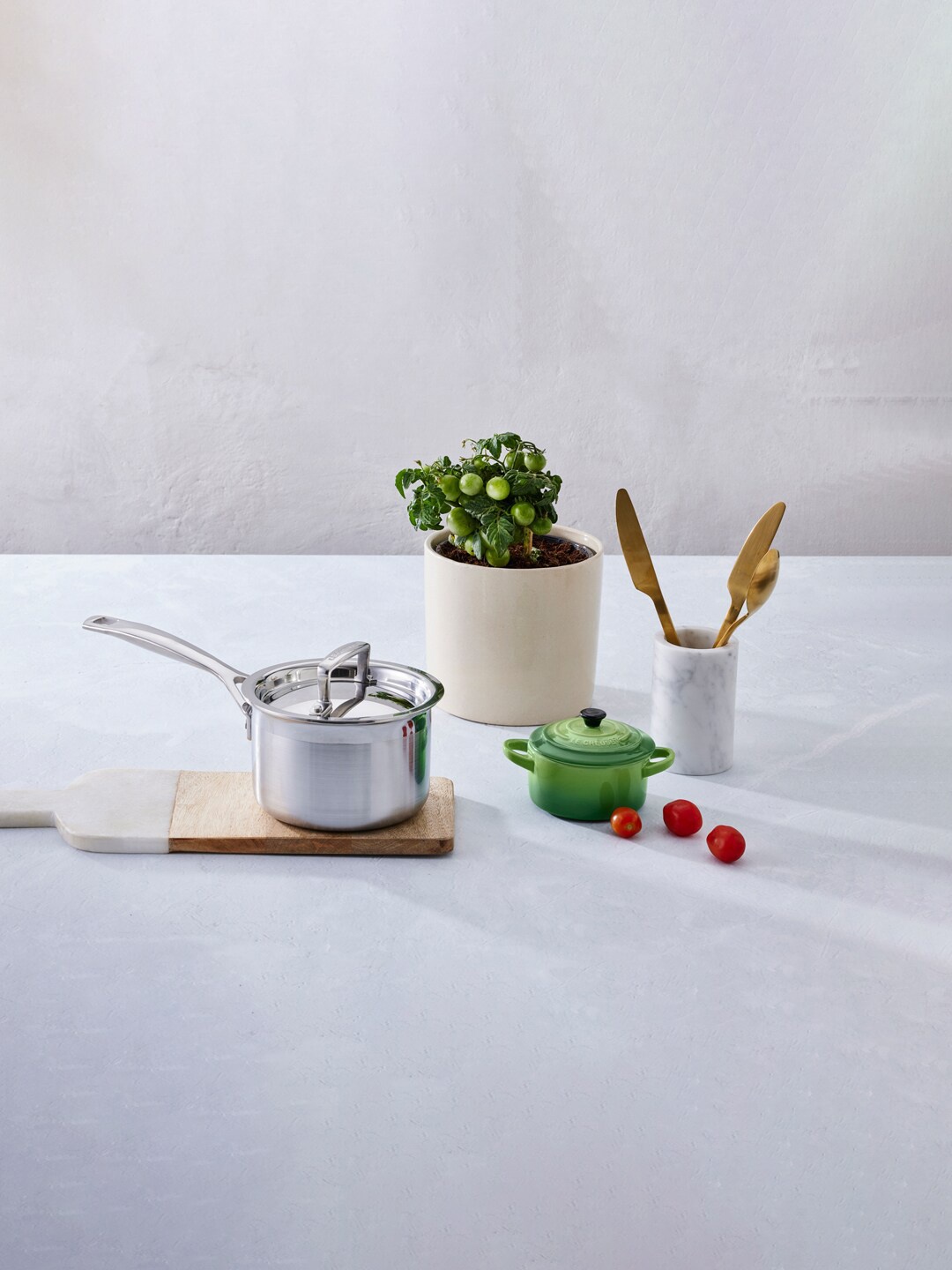 

LE CREUSET Silver-Toned Induction Base Stainless Steel Saucepan