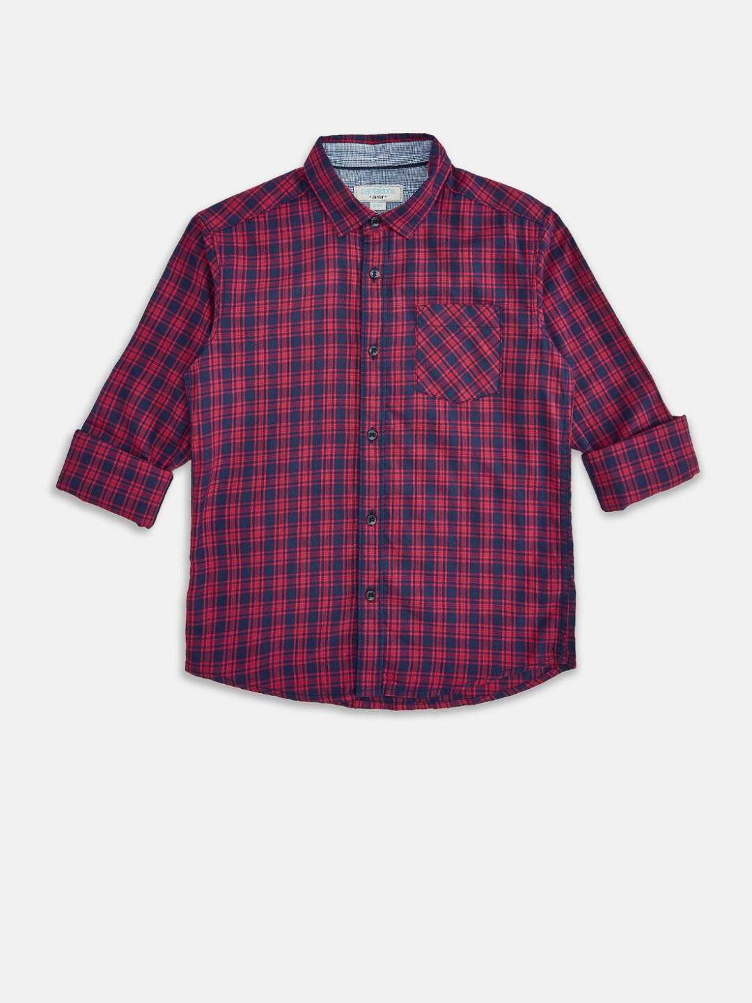 

Pantaloons Junior Boys Red Checked Casual Shirt