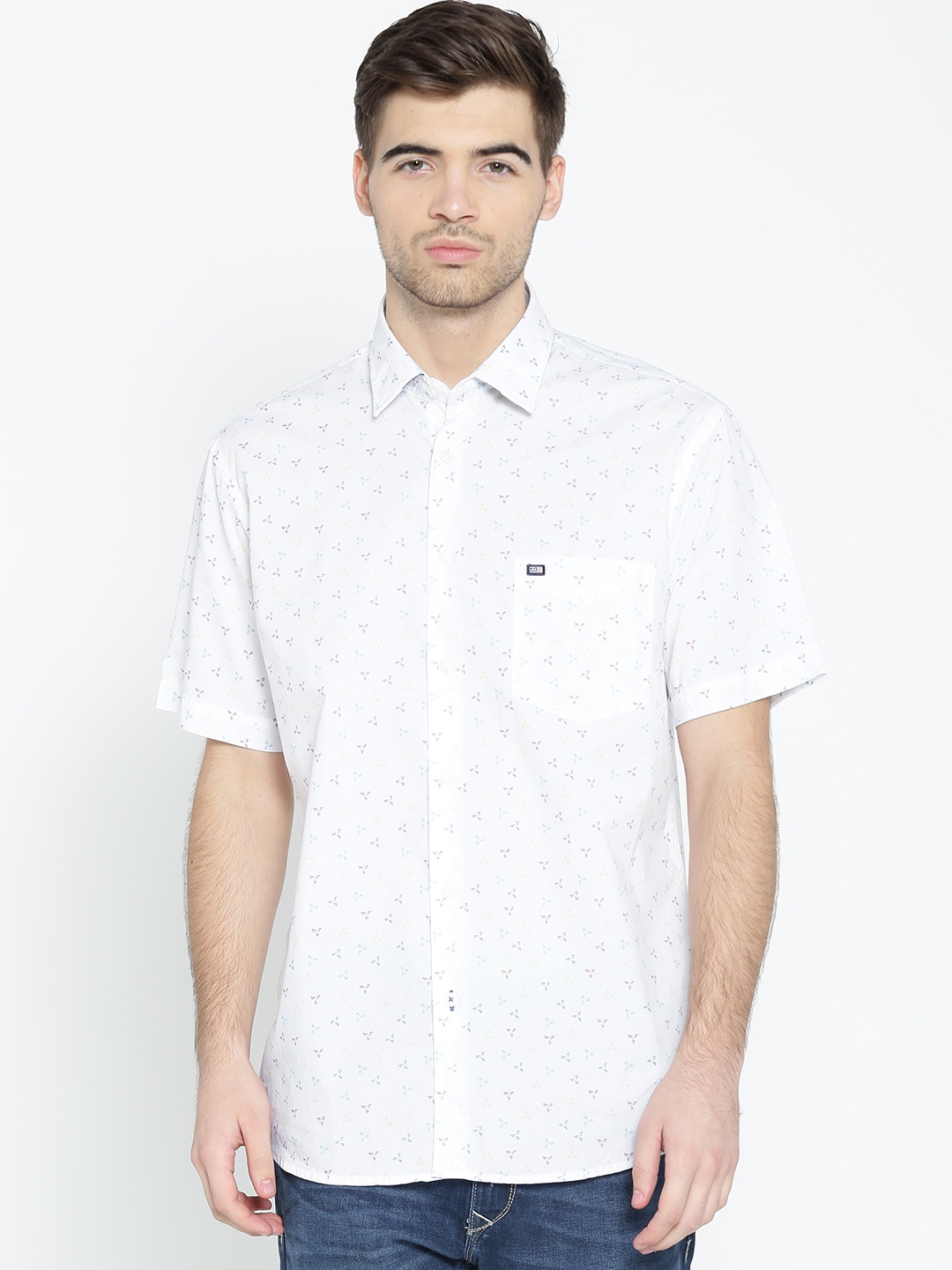 

Arrow Sport Men White Printed Casual Shirt