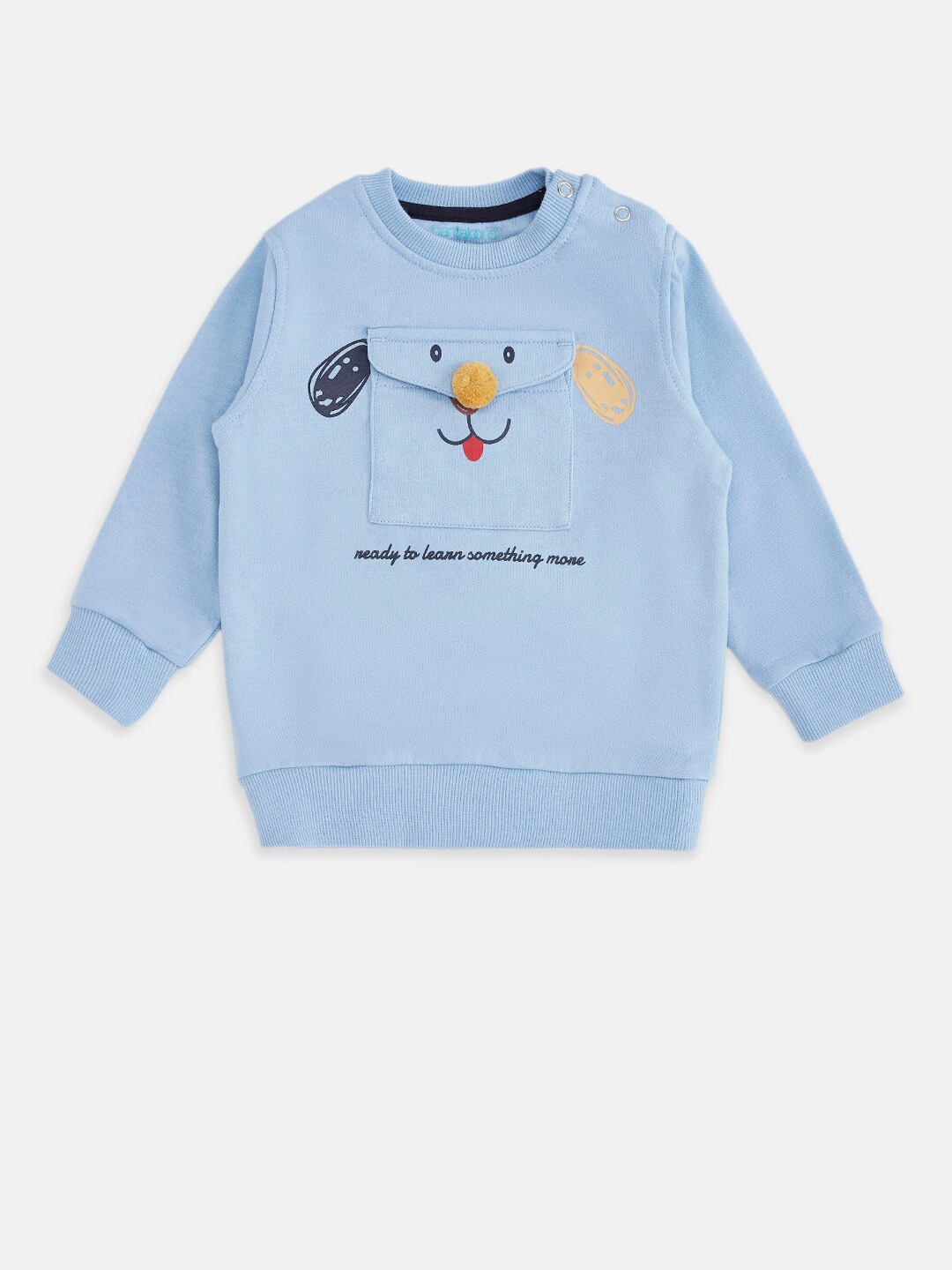 

Pantaloons Baby Boys Blue Printed Cotton Sweatshirt