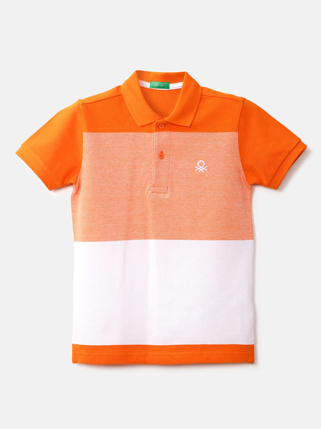 

United Colors of Benetton Boys Multicoloured Colourblocked Polo Collar T-shirt, Multi