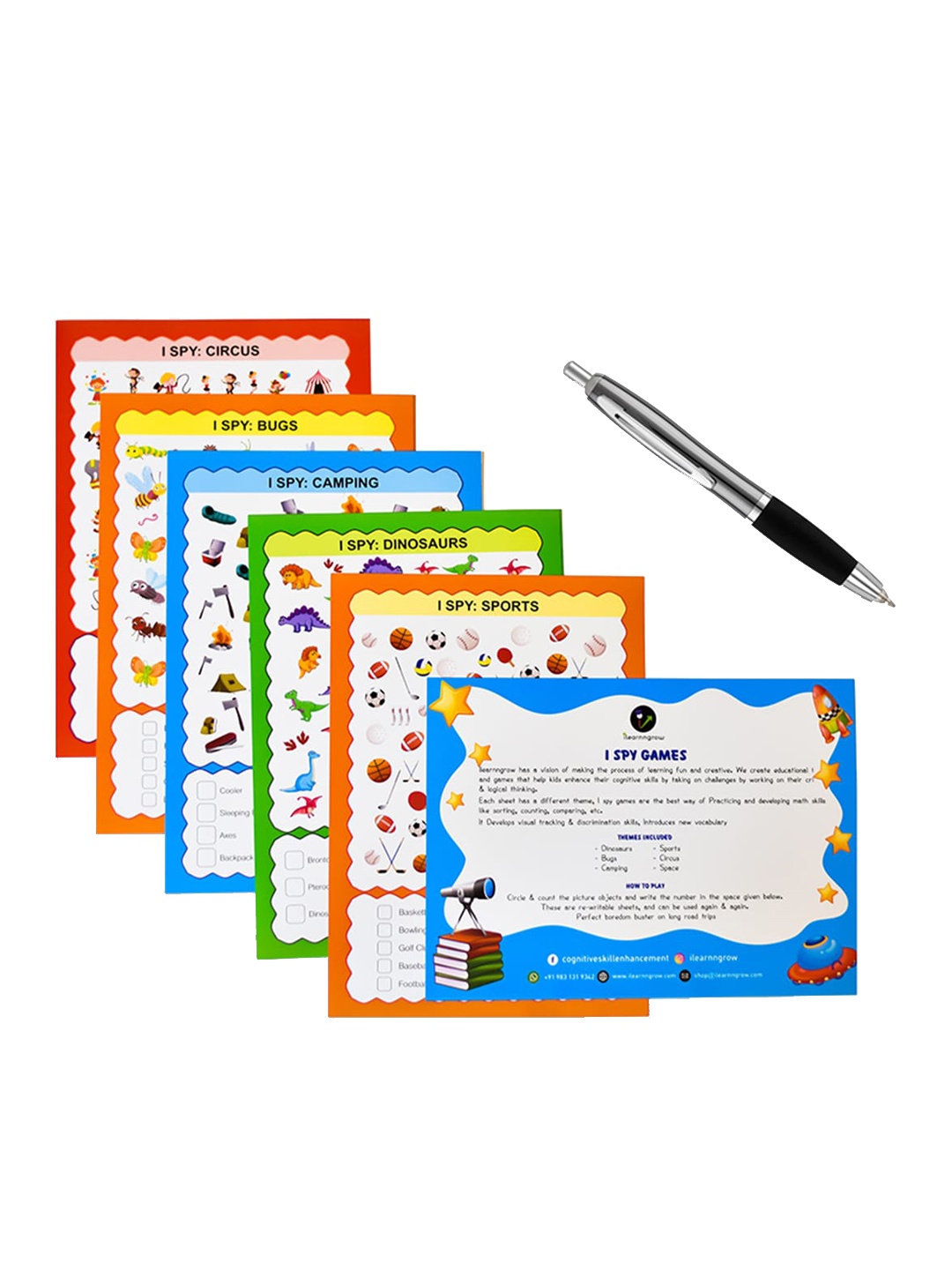 

ilearnngrow Kids White & Blue Printed Dining Etiquettes Sheets Activity Toys and Games