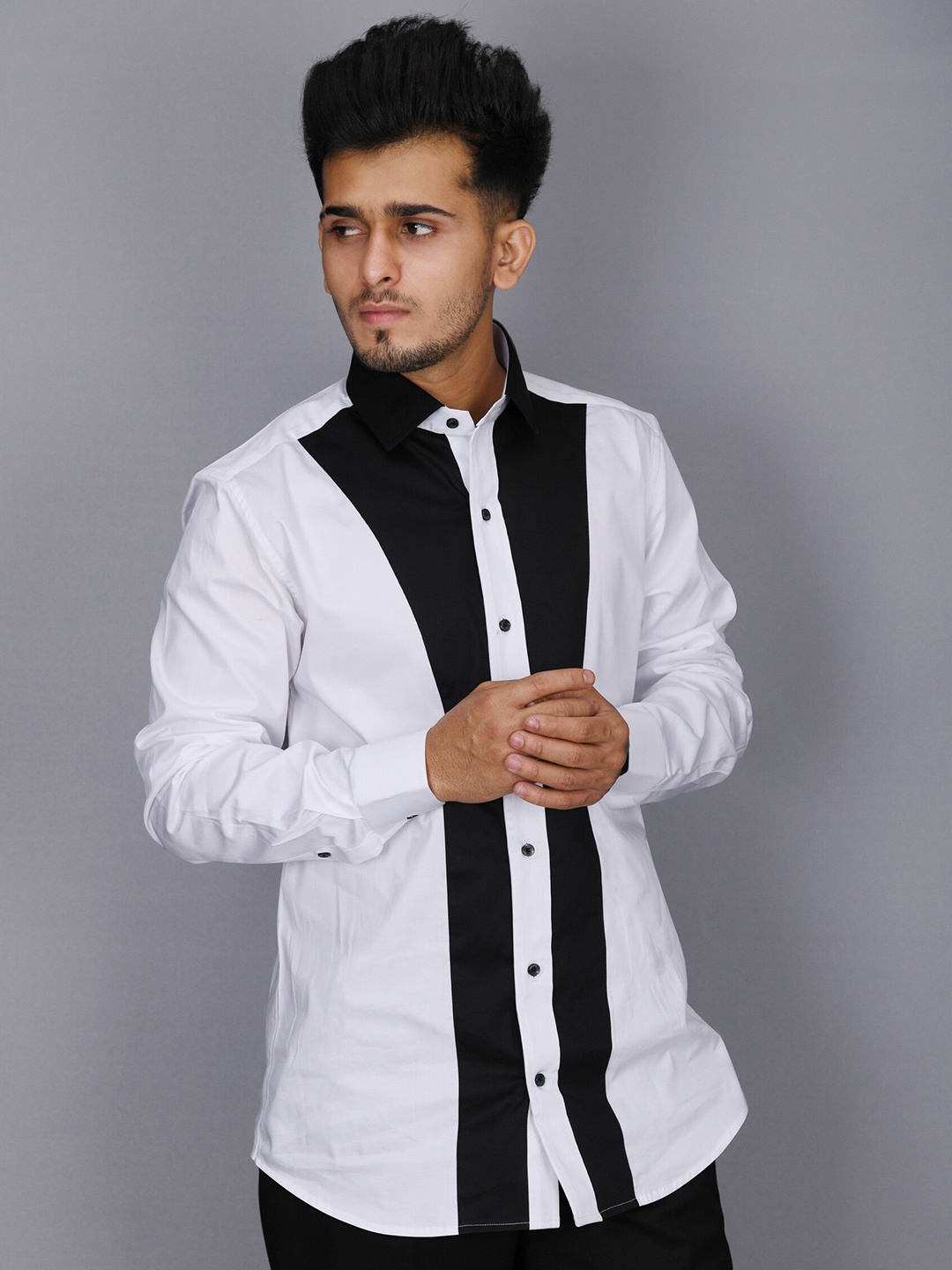 

FRENCH CROWN Men White Standard Formal Shirt