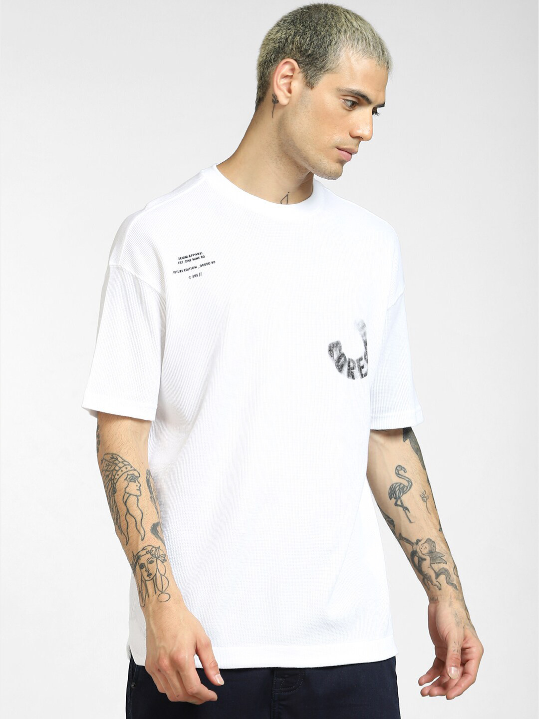 

Jack & Jones Men White Typography T-shirt