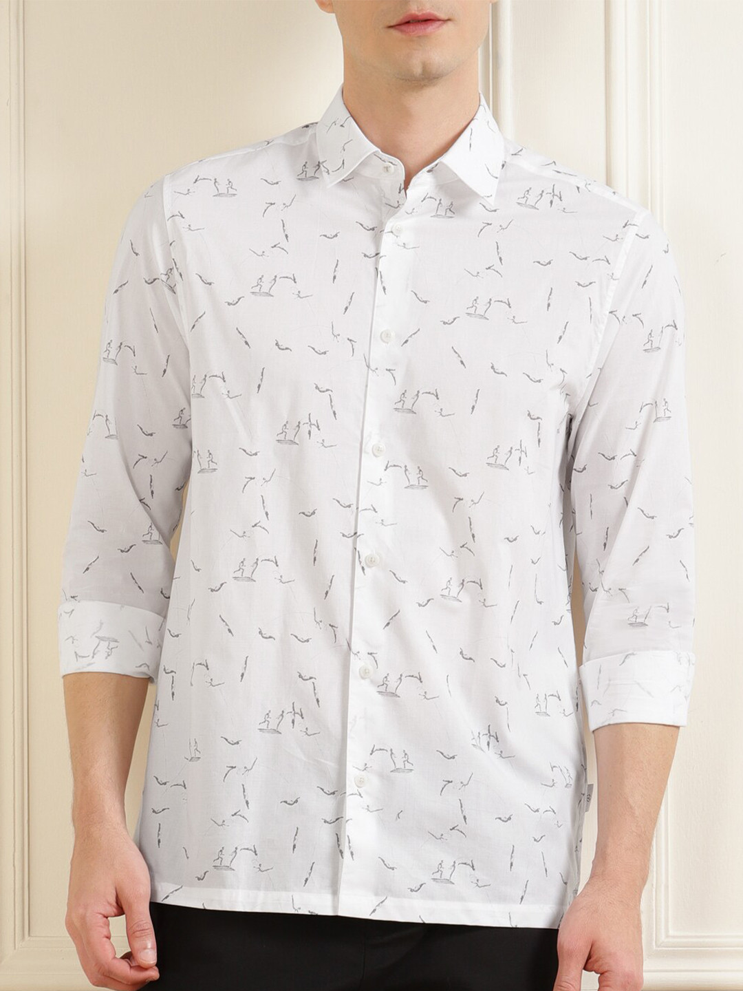 

Ted Baker Men White Printed Cotton Casual Shirt