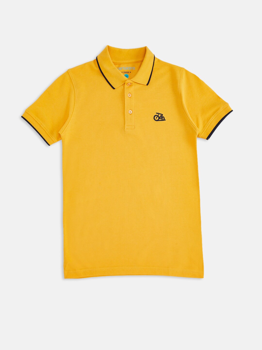 

Pantaloons Junior Boys Yellow Polo Collar T-shirt