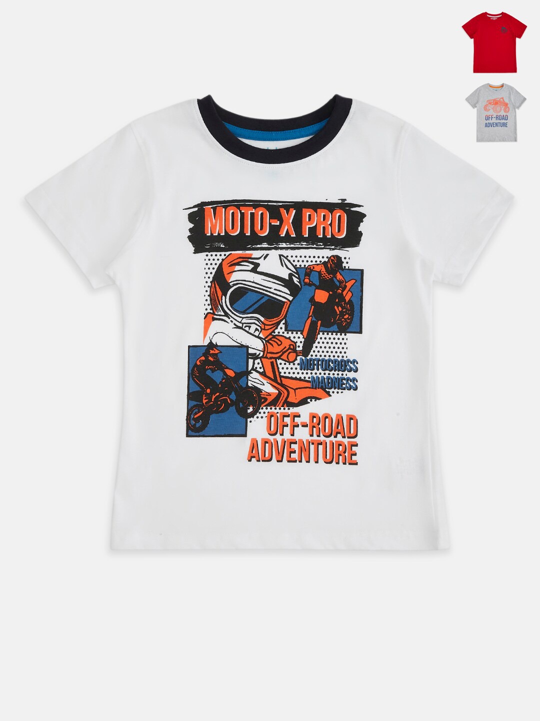 

Pantaloons Junior Boys White & Black Graphic Printed T-shirt