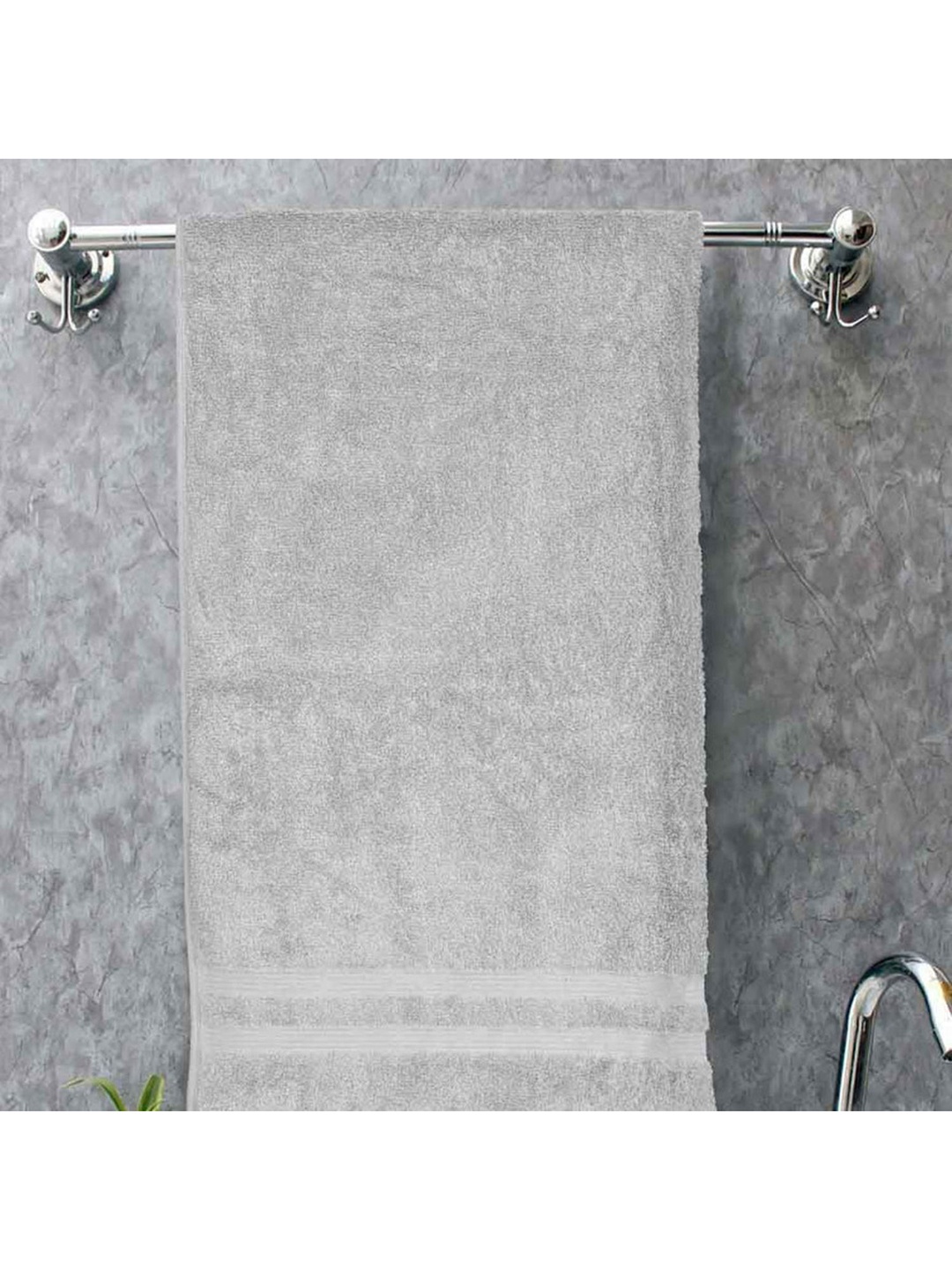 

haus & kinder Set Of 2 Lavender & Grey Cotton 500 GSM Bath Towel